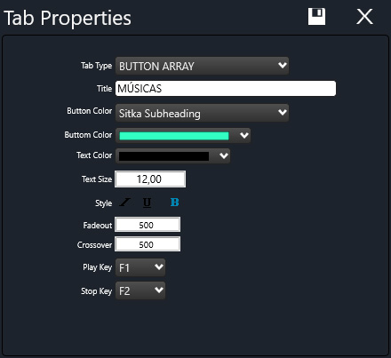 Edição dos botões de vinhetas no Fastplay Ecad Duo