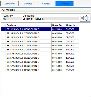 Aba de contratos para serem inseridos diretamente na planilha de breaks