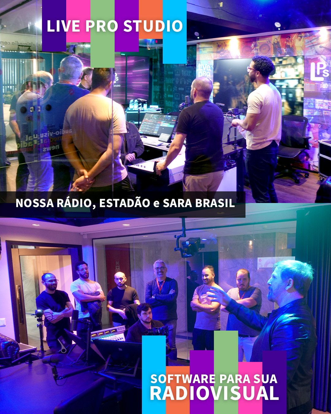Nossa Rádio, Estadão e Sara Brasil no Estúdio Audiovisual da Pulsar