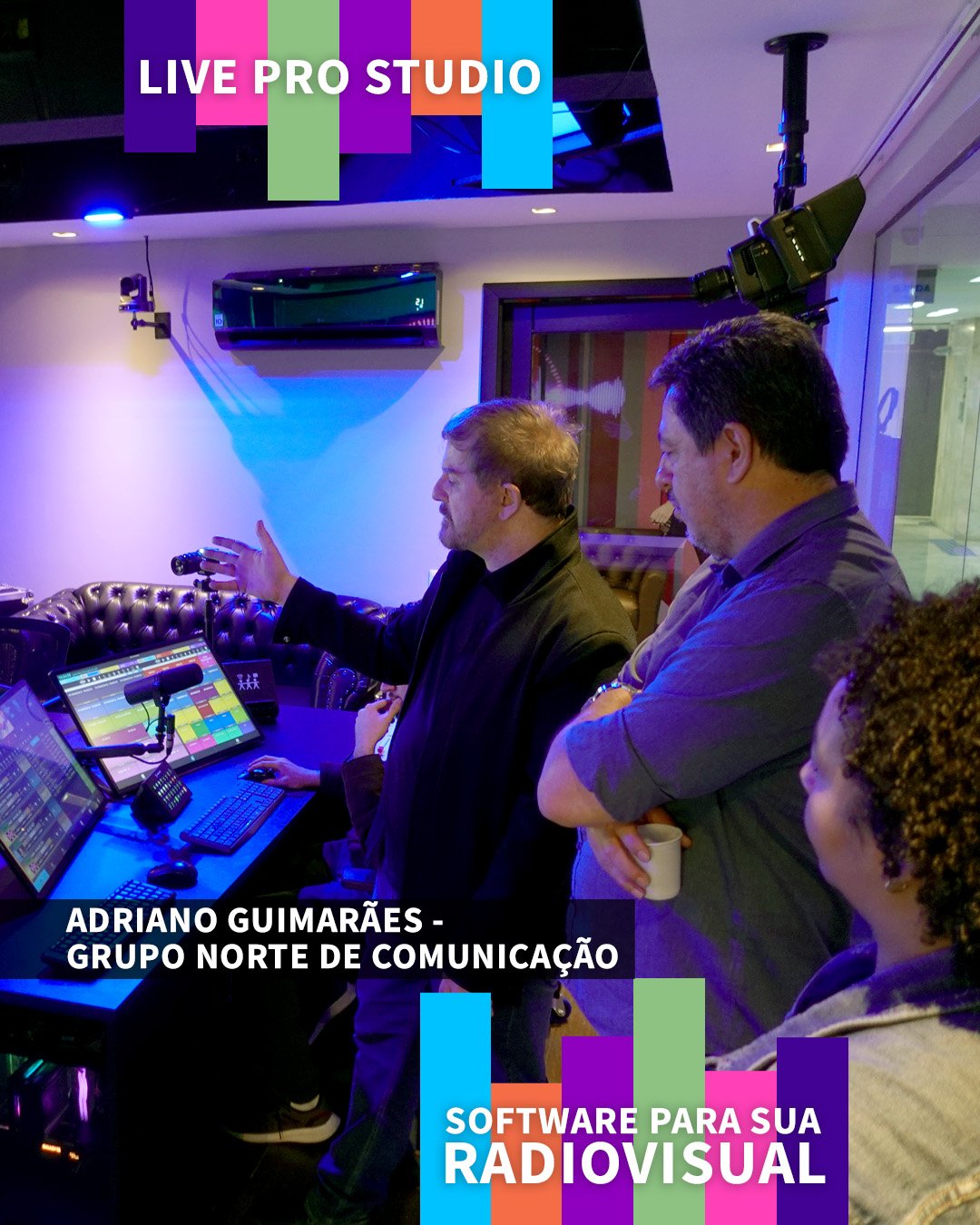 Nossa RádGrupo Norte no Estúdio Audiovisual da Pulsar