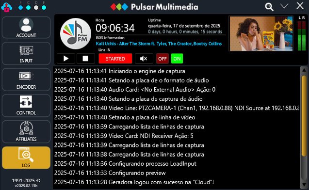 Tela do software Live Net Pro - Server