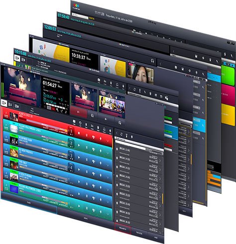 Telas do software LPS automação de vídeo
