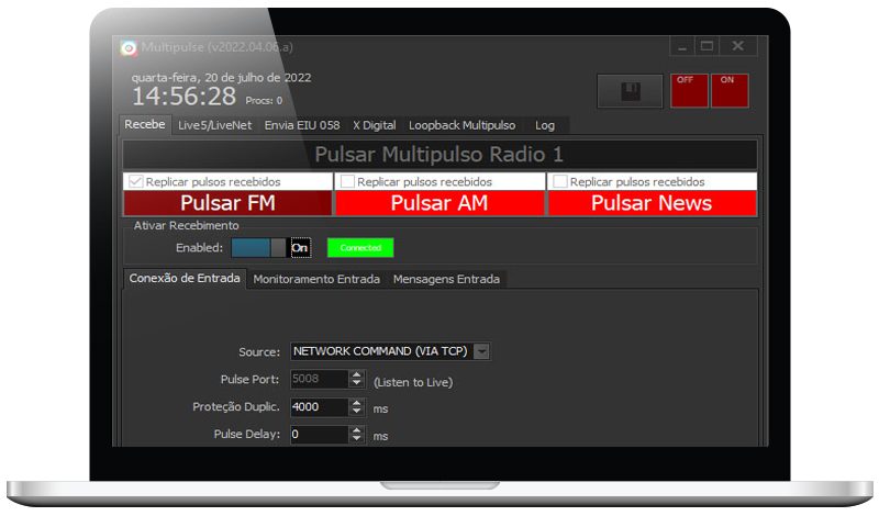 Interface do Multipulse para replicar pulsos de disparo