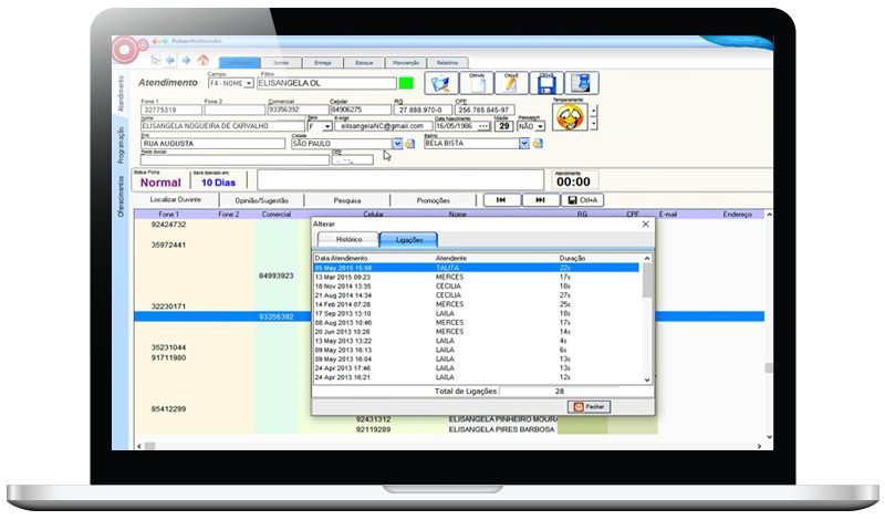 Interface do aplicativo Pesquisa de Ouvintes
