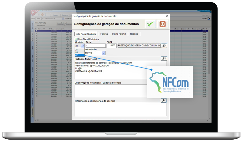 Recurso da NFCom 62